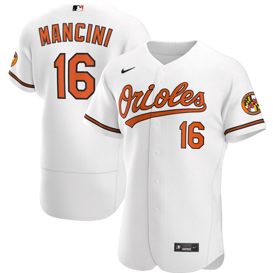 Baltimore Orioles #16 Trey Mancini Men Nike White Home 2020 Authentic Player MLB Jersey->baltimore orioles->MLB Jersey